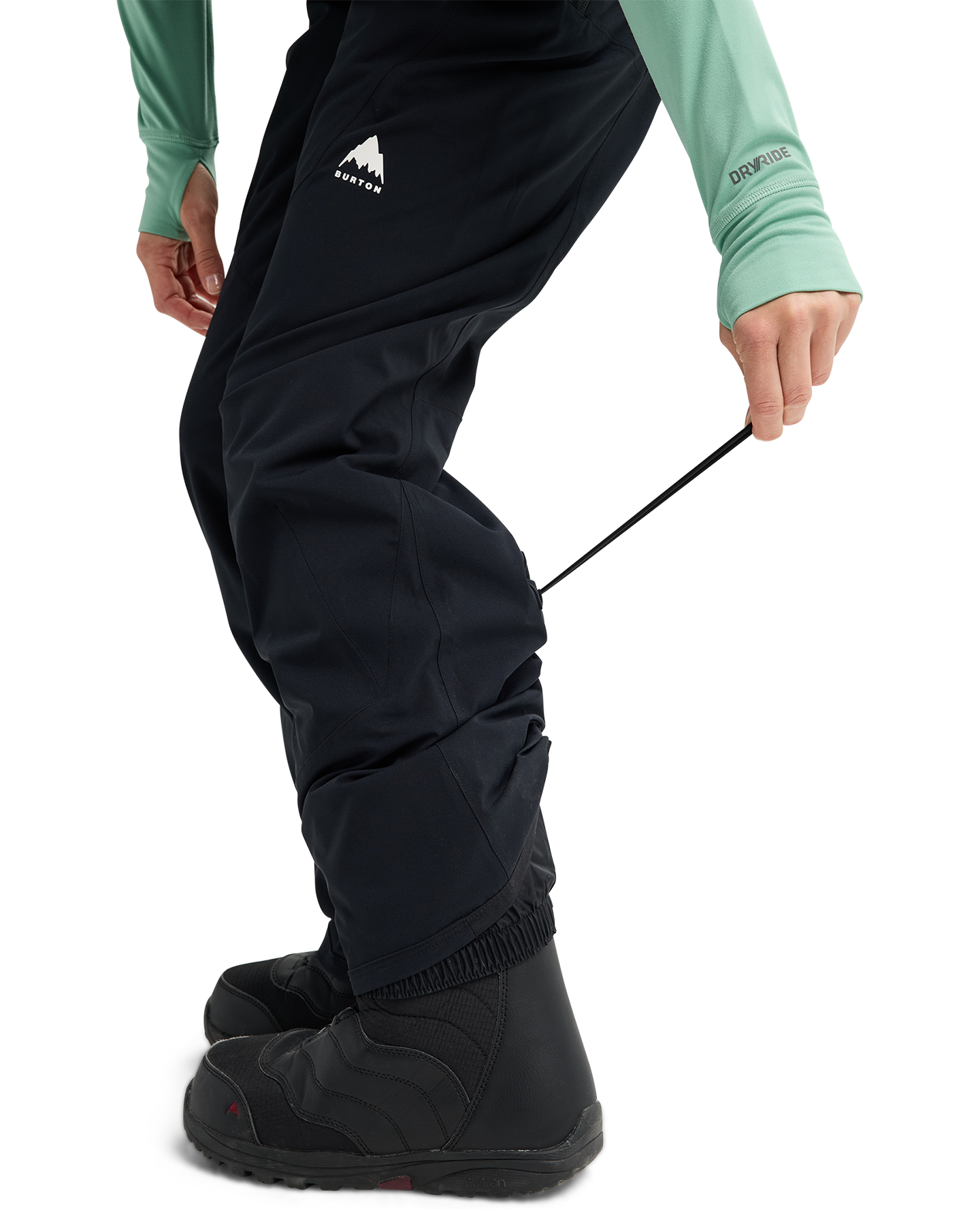 Burton Women's Reserve 2L Stretch Snow Bib Pants - True Black Women's Snow Bibs - Trojan Wake Ski Snow