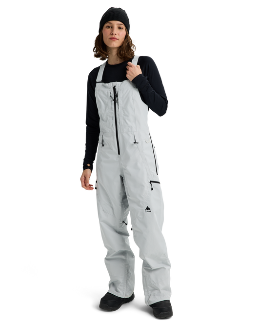 Burton Women's Reserve GORE-TEX® 2L Snow Bib Pants - Gray Cloud