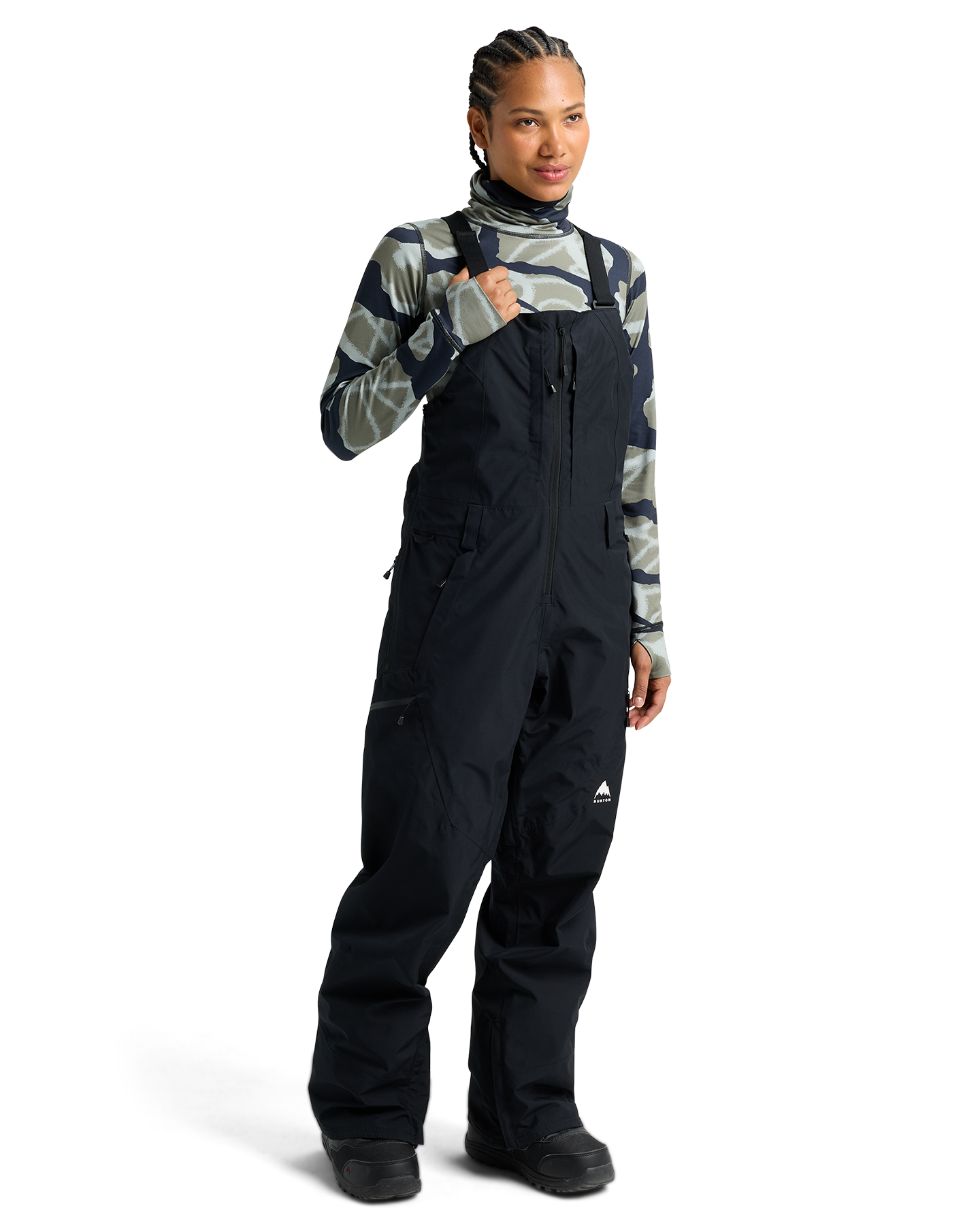Burton Women's Reserve GORE-TEX® 2L Snow Bib Pants - True Black Women's Snow Bibs - Trojan Wake Ski Snow