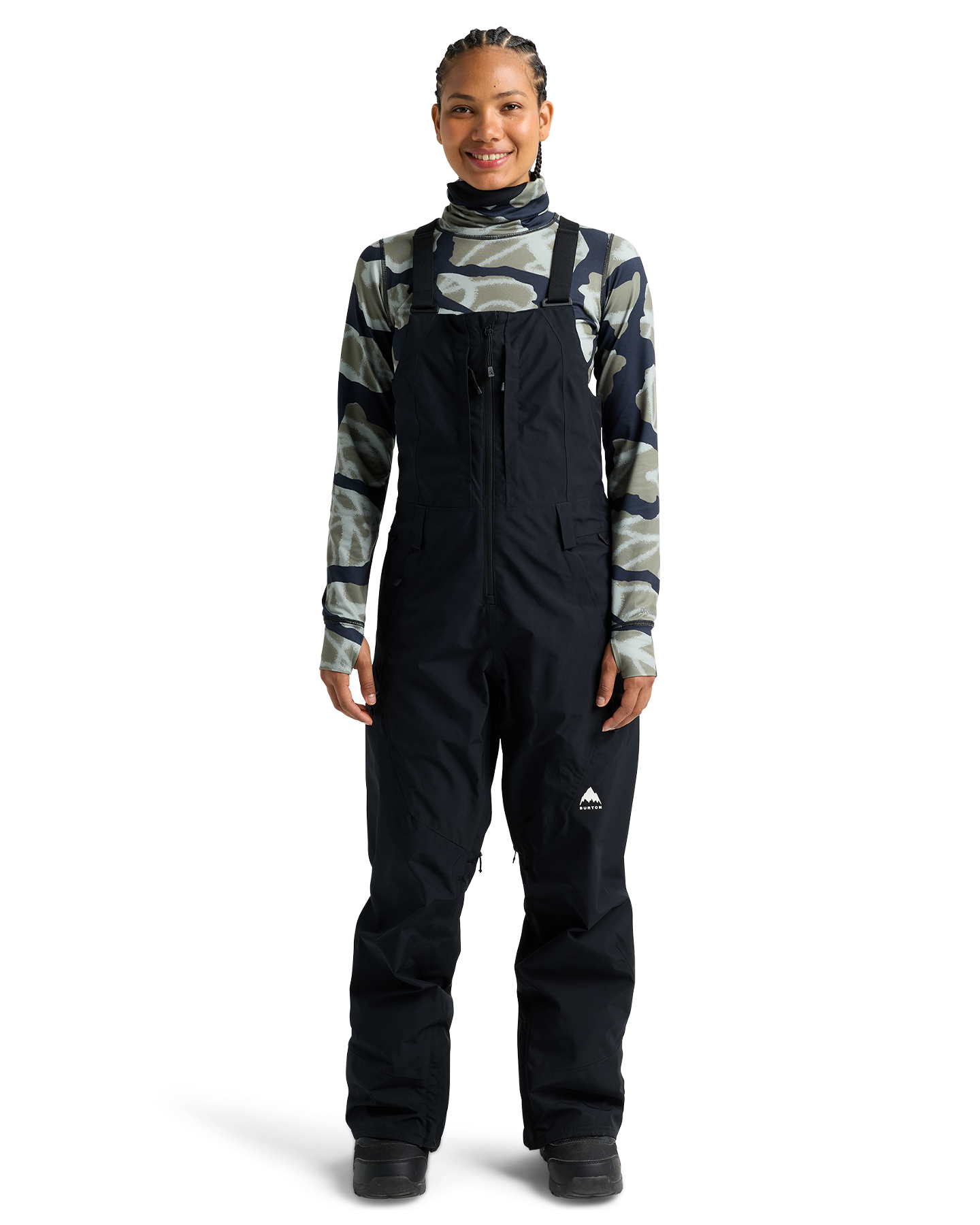 Burton Women's Reserve GORE-TEX® 2L Snow Bib Pants - True Black Women's Snow Bibs - Trojan Wake Ski Snow