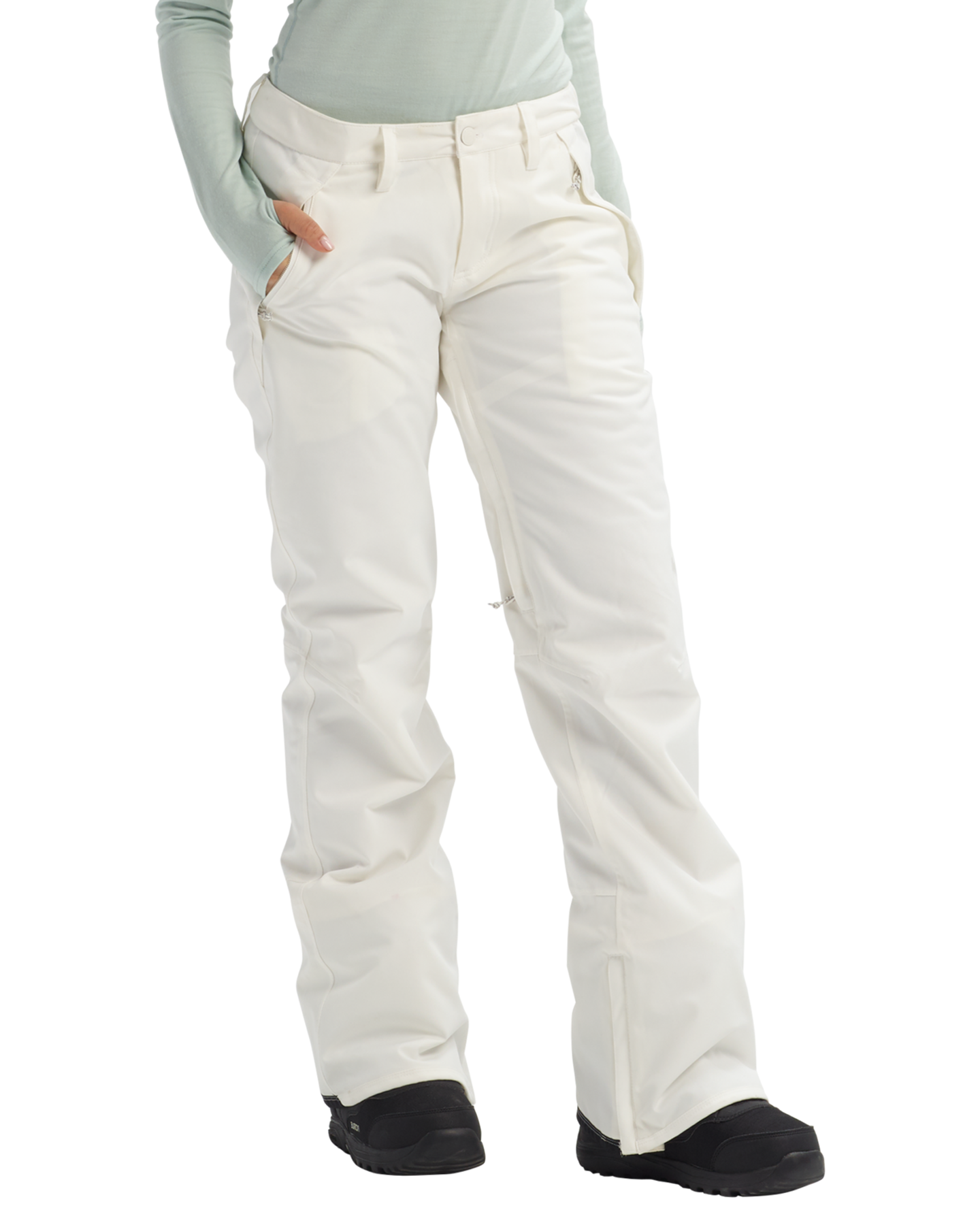 Burton Women's Society Snow Pants - Stout White Women's Snow Pants - Trojan Wake Ski Snow