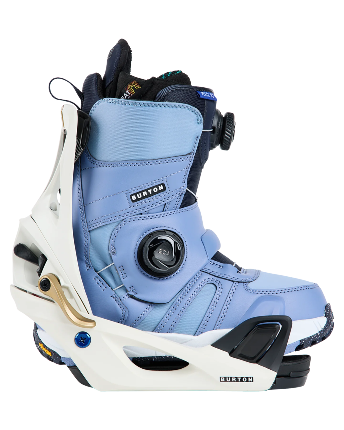 Burton Women's Step On® Escapade Re:Flex Snowboard Bindings - White / Gold - 2024 Snowboard Bindings - Womens - Trojan Wake Ski Snow