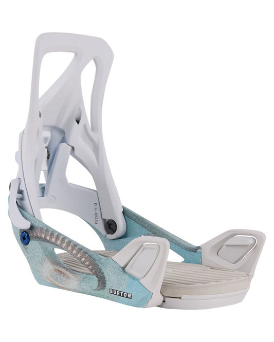 Burton Women's Step On® Re:Flex Snowboard Bindings - White / Graphic - 2024 Women's Snowboard Bindings - Trojan Wake Ski Snow