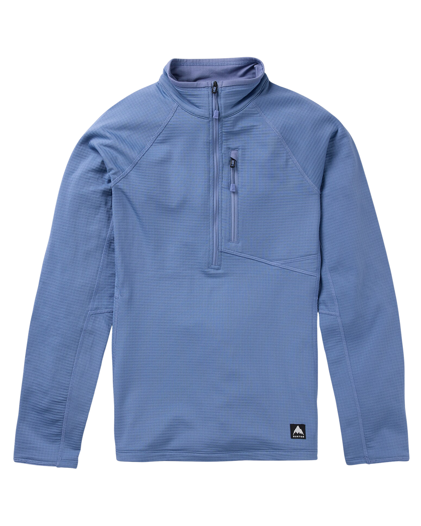 Burton Women's Stockrun Grid Half-Zip Fleece - Slate Blue (L) Women's Fleece - Trojan Wake Ski Snow