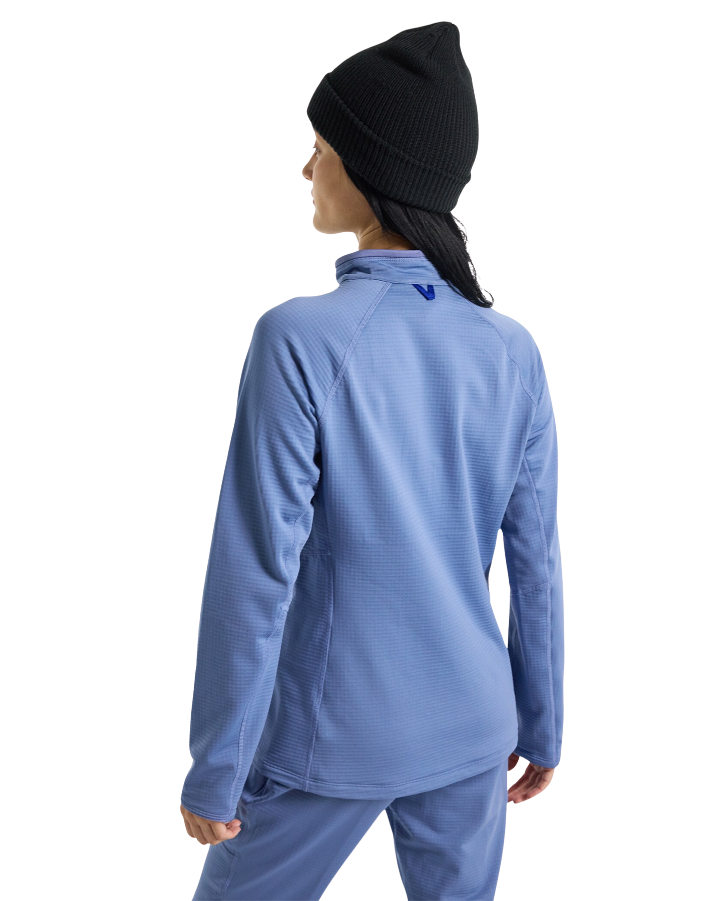 Burton Women's Stockrun Grid Half-Zip Fleece - Slate Blue (L) Women's Fleece - Trojan Wake Ski Snow