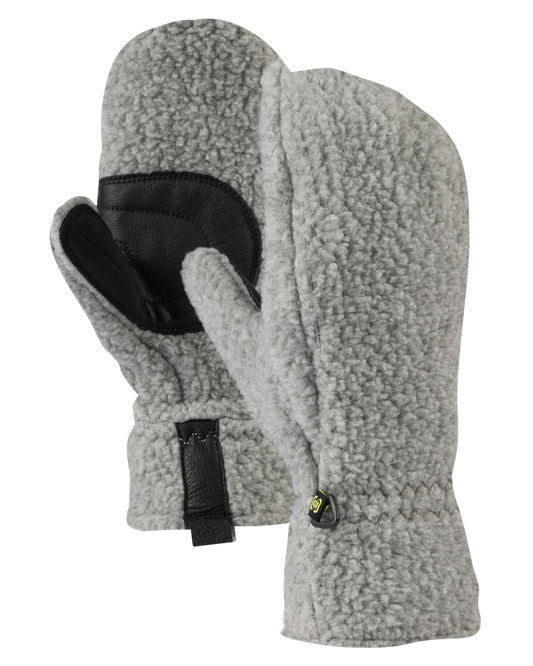 Burton Women's Stovepipe Fleece Mittens - Gray Heather Women's Snow Gloves & Mittens - Trojan Wake Ski Snow