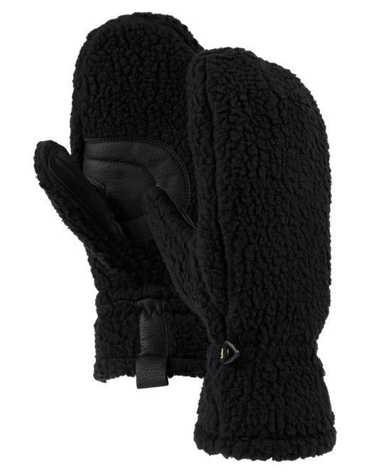 Burton Women's Stovepipe Fleece Mittens - True Black Heather Women's Snow Gloves & Mittens - Trojan Wake Ski Snow