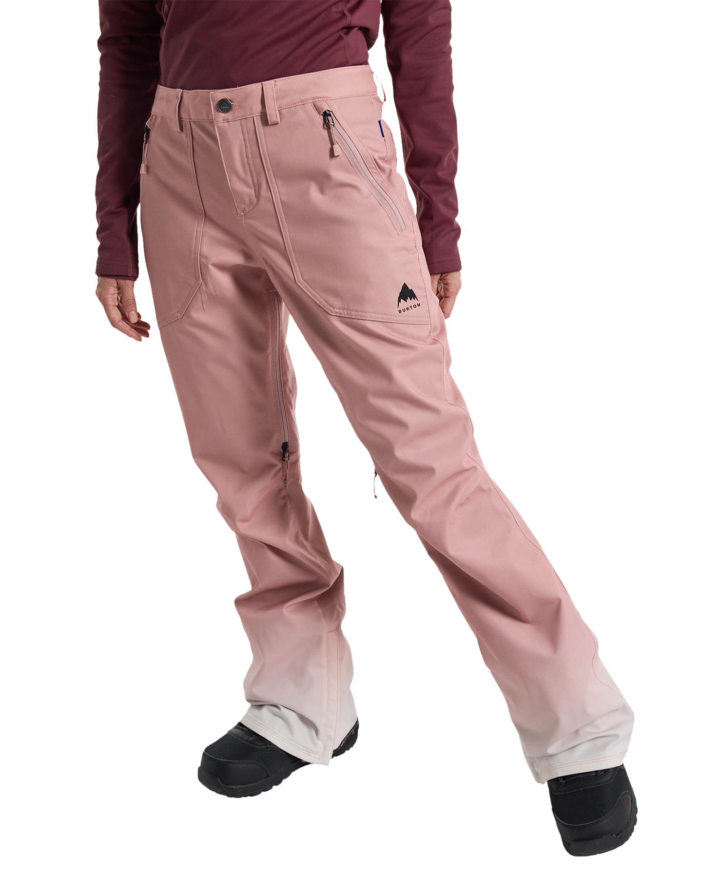 Burton Women's Vida Stretch 2L Snow Pants - Blush Pink Ombre Women's Snow Pants - Trojan Wake Ski Snow