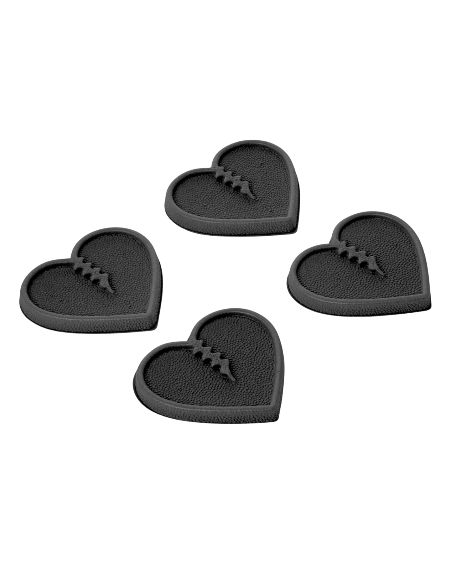 Crab Grab Mini Hearts 4 Pack - Black Stomp Pads - Trojan Wake Ski Snow