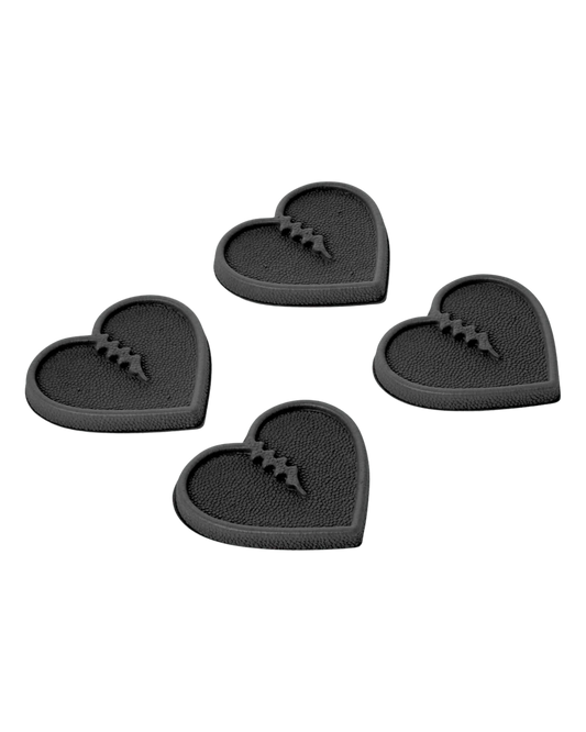 Crab Grab Mini Hearts 4 Pack - Black Stomp Pads - Trojan Wake Ski Snow