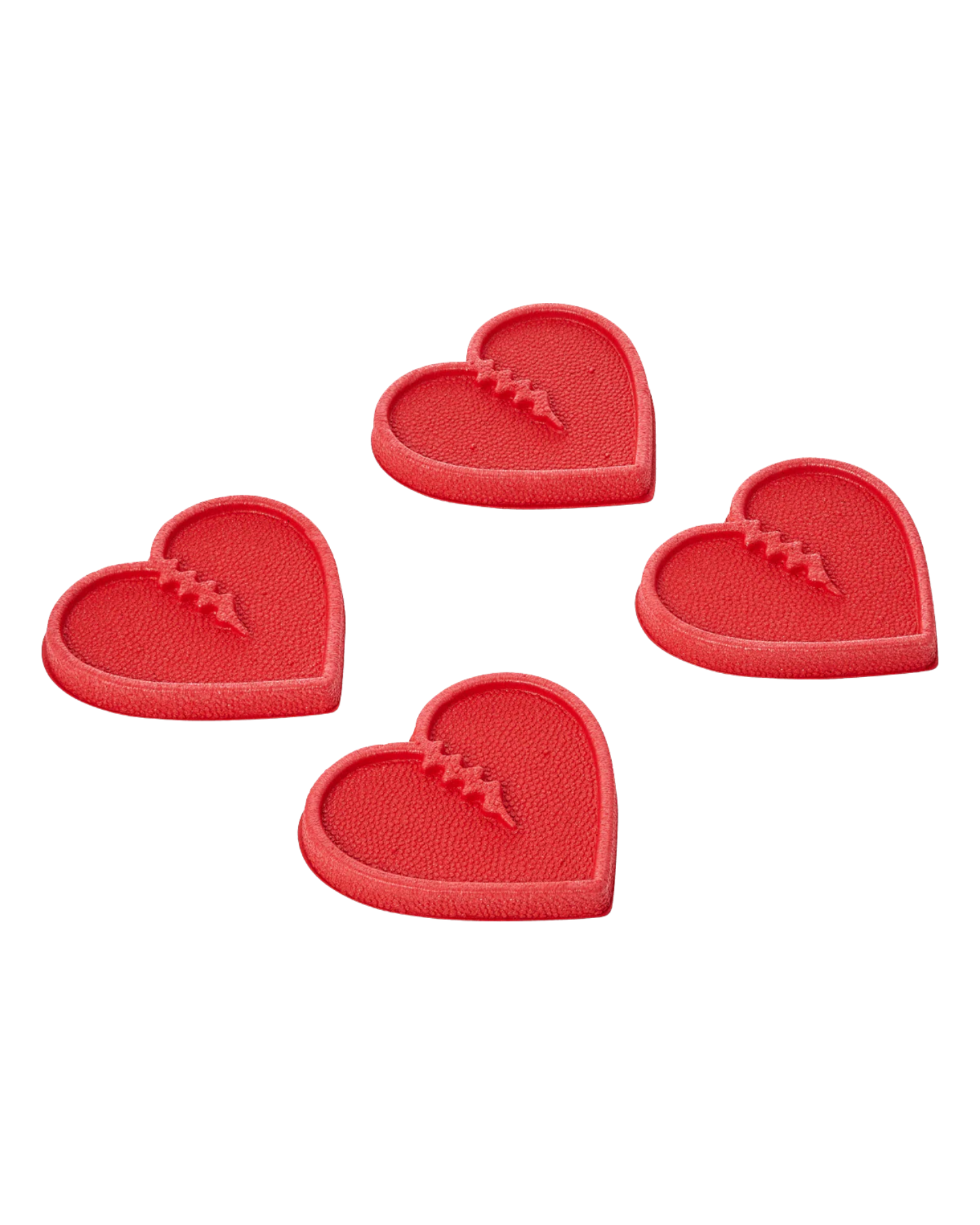 Crab Grab Mini Hearts 4 Pack - Red Stomp Pads - Trojan Wake Ski Snow