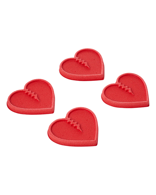 Crab Grab Mini Hearts 4 Pack - Red Stomp Pads - Trojan Wake Ski Snow
