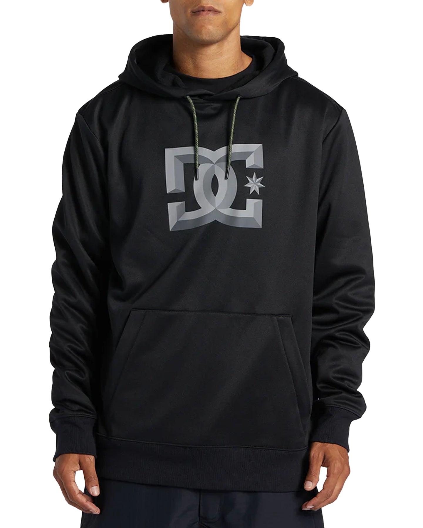 DC Men's Snowstar Technical Fleece - Black Men's Hoodies - Trojan Wake Ski Snow