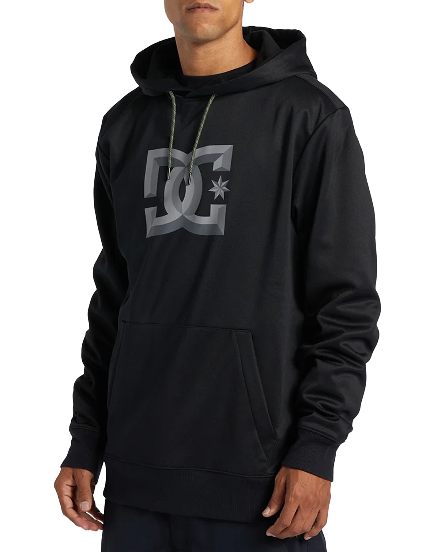 DC Men's Snowstar Technical Fleece - Black Men's Hoodies - Trojan Wake Ski Snow
