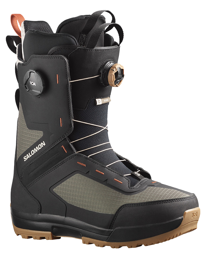 Salomon Echo Dual BOA Wide Snowboard Boots - Army Green-X / Black / Rainy Day - 2023 Men's Snowboard Boots - Trojan Wake Ski Snow