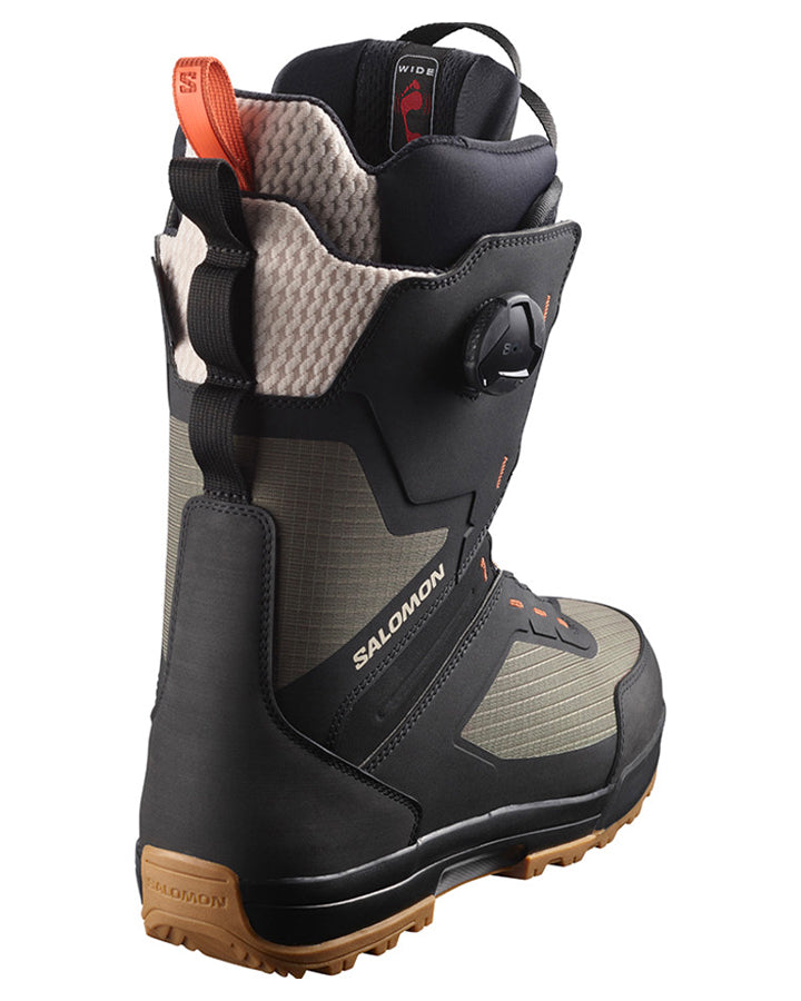 Salomon Echo Dual BOA Wide Snowboard Boots - Army Green-X / Black / Rainy Day - 2023 Men's Snowboard Boots - Trojan Wake Ski Snow