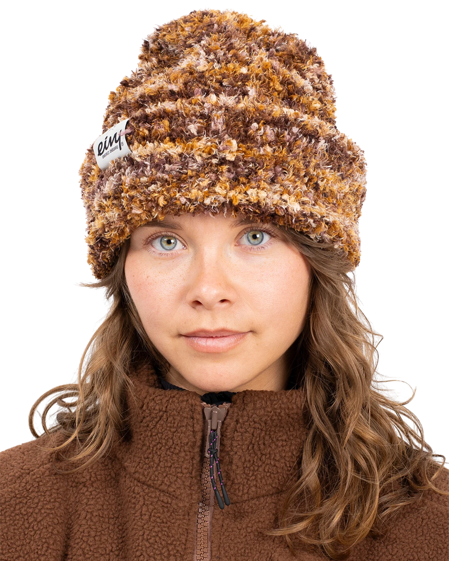 Eivy Women's Boucle Knit Beanie - Brown Women's Beanies - Trojan Wake Ski Snow