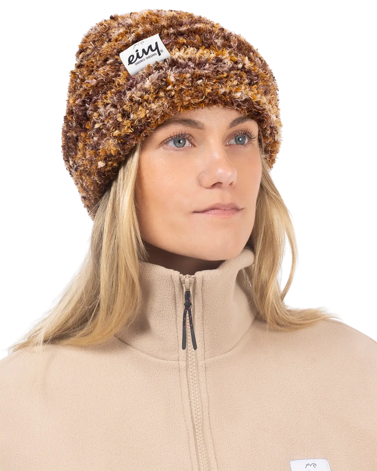 Eivy Women's Boucle Knit Beanie - Brown Women's Beanies - Trojan Wake Ski Snow