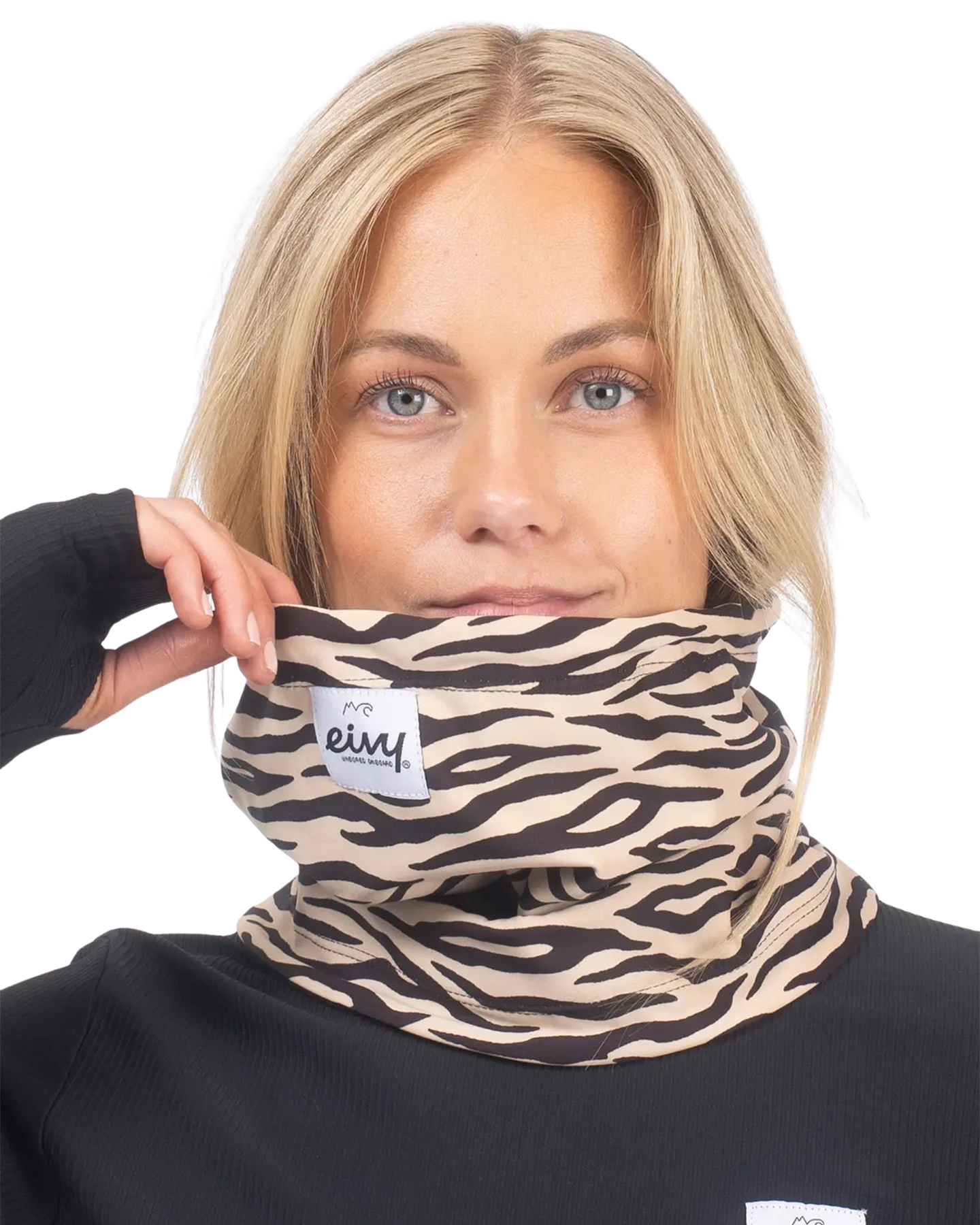 Eivy Women's Colder Beanie Neckwarmer - Zebra
