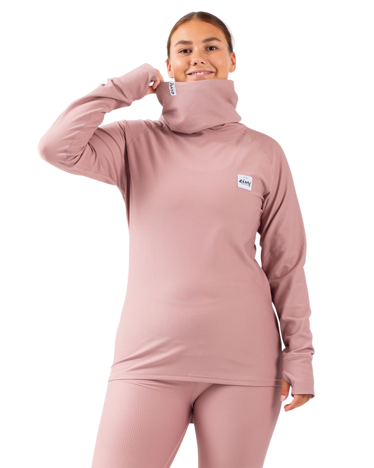 Eivy Women's Icecold Gaiter Rib Top - Faded Woodrose