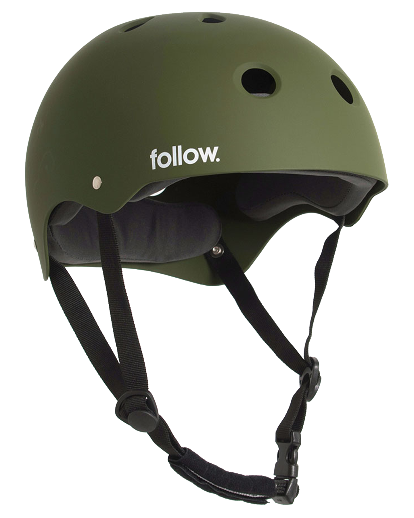 Follow Safety First Helmet - Olive - 2024 Wakeboard Helmets - Trojan Wake Ski Snow