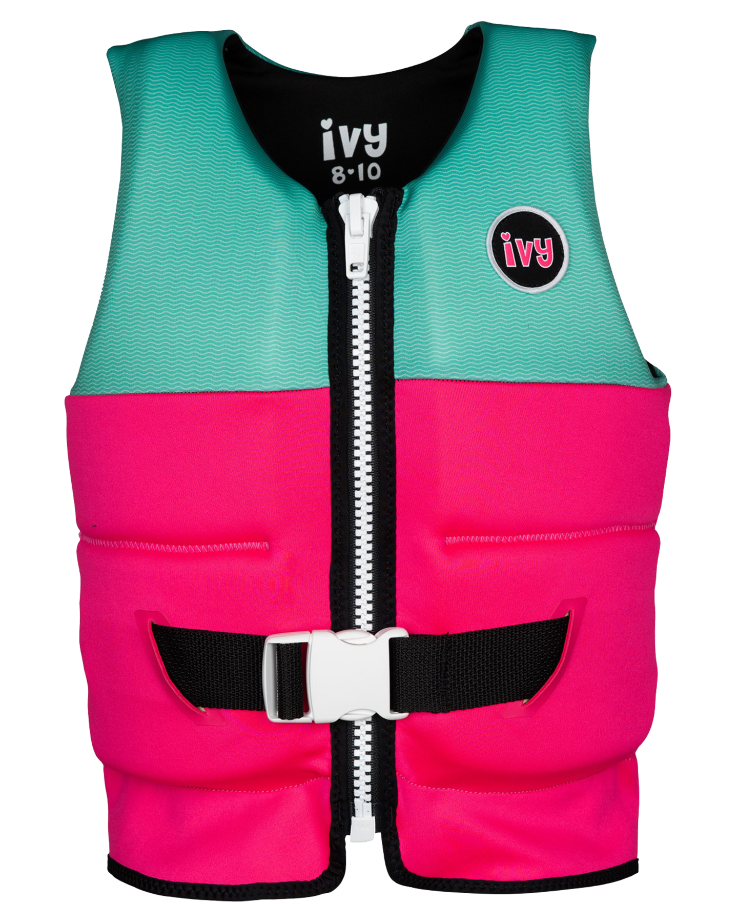 Ivy Girls' Vest - Neon Pink / Bright Teal Life Jackets - Trojan Wake Ski Snow