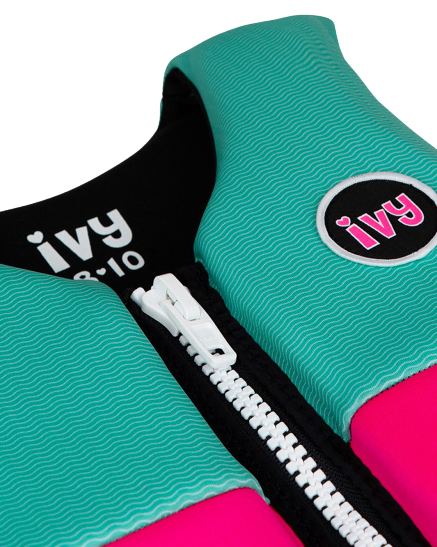 Ivy Girls' Vest - Neon Pink / Bright Teal Life Jackets - Trojan Wake Ski Snow
