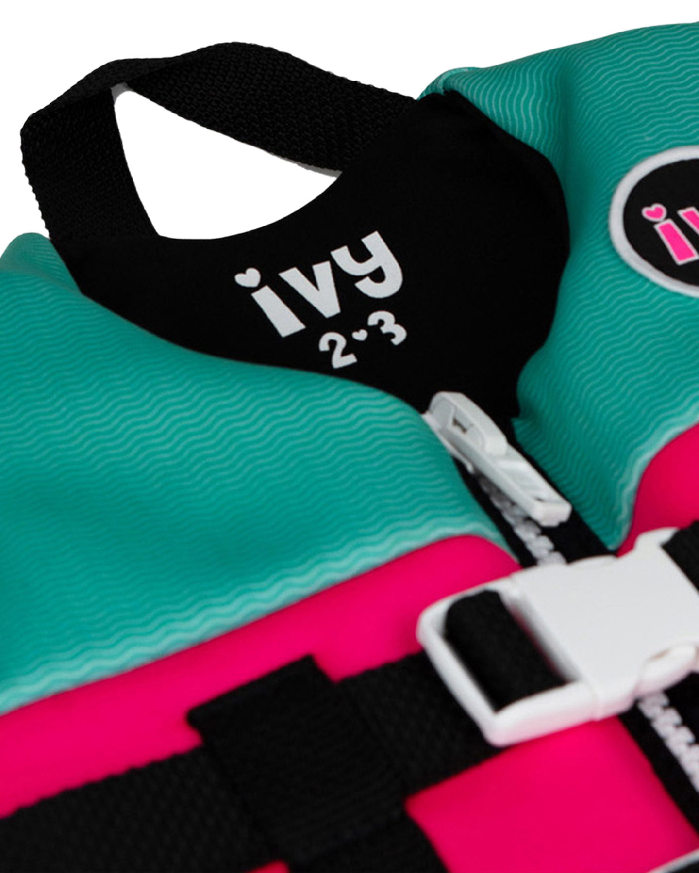 Ivy Girls' Vest - Neon Pink / Bright Teal Life Jackets - Trojan Wake Ski Snow