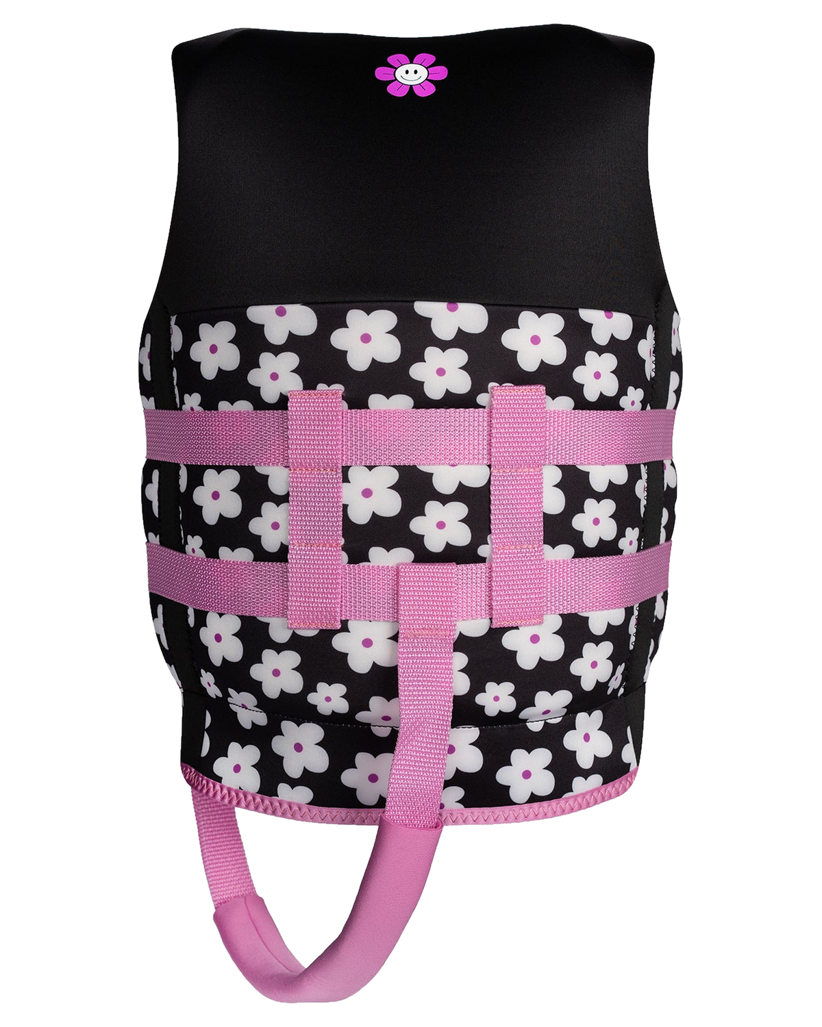 Ivy Junior Girls Vest - Black Flowers