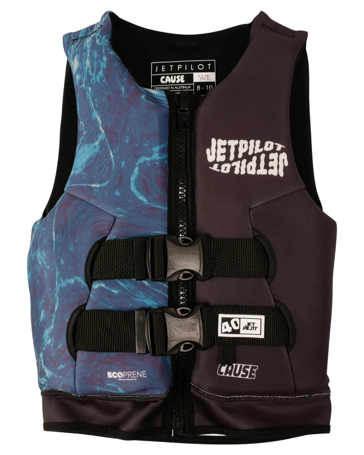 Jetpilot Boys Cause F/E Youth Eco Vest - Black/Blue