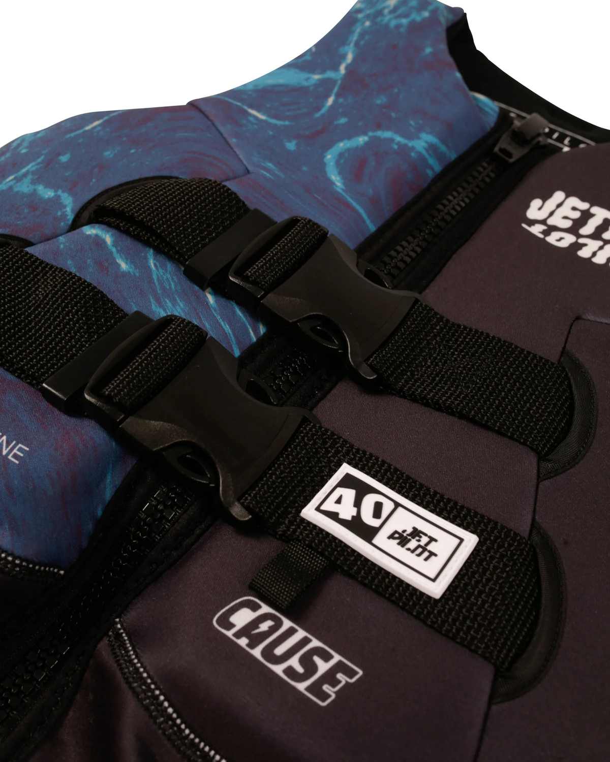 Jetpilot Boys Cause F/E Youth Eco Vest - Black/Blue - view 6