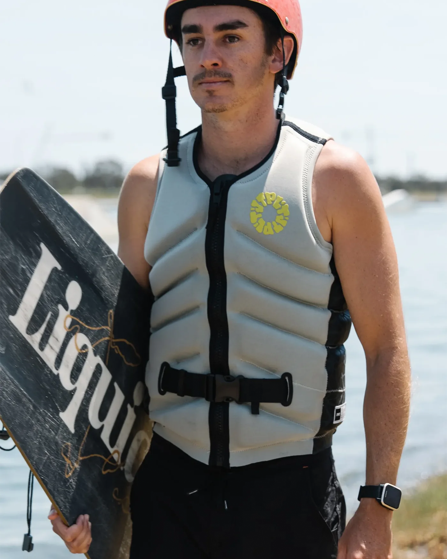 Jetpilot Men's Busty X1 Fe Neo Vest - Light Grey Life Jackets - Trojan Wake Ski Snow