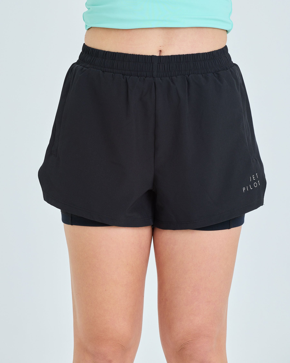 Jetpilot Corp Elastic Waist Ladies Rideshort - Black