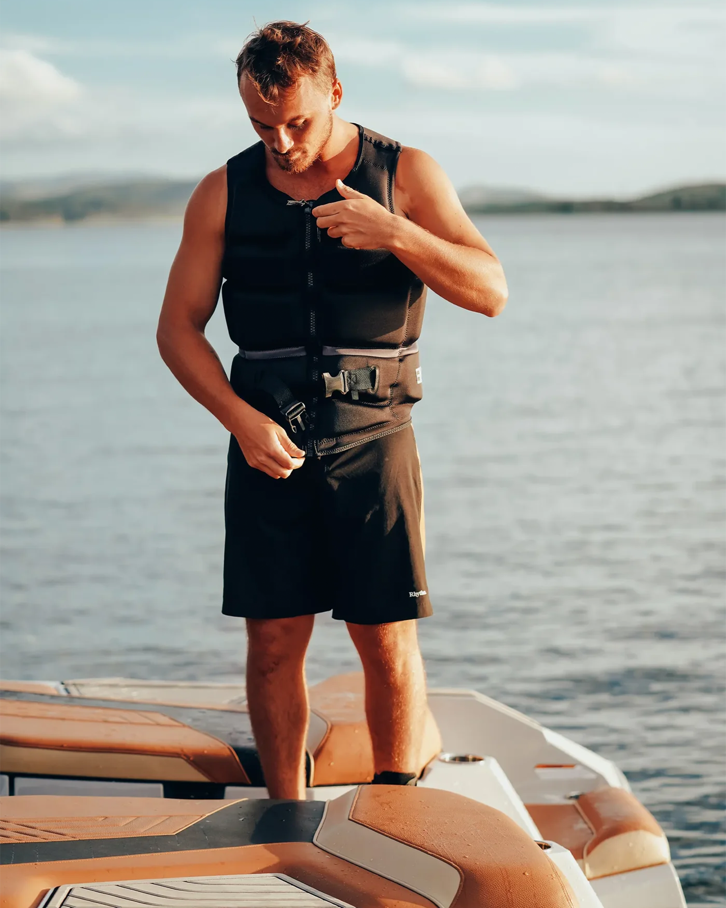Jetpilot Men's Cory C4 Fe Neo Vest - Black Life Jackets - Trojan Wake Ski Snow