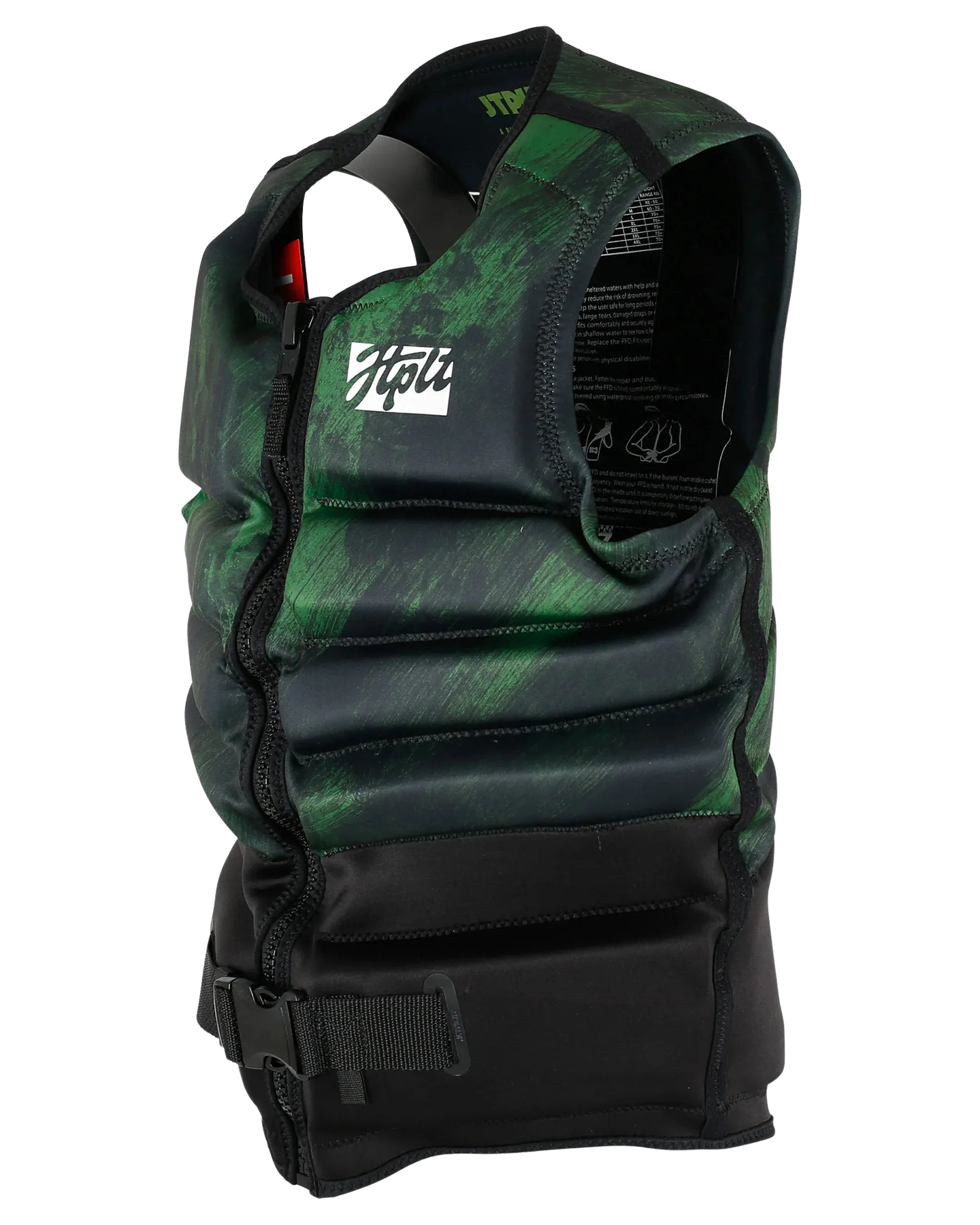 Jetpilot Men's Phase Hyperflex F/E Eco Vest - Green Life Jackets - Trojan Wake Ski Snow
