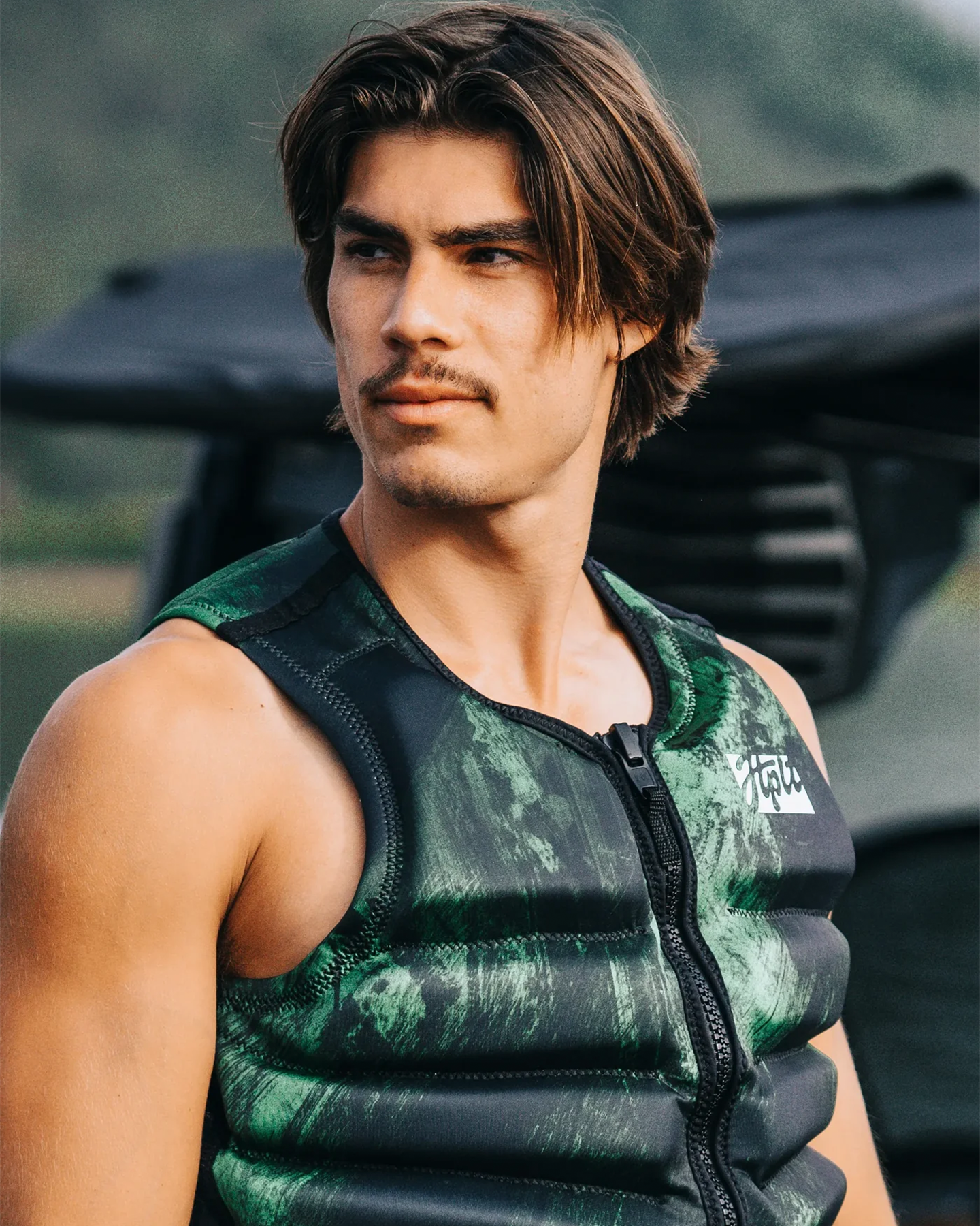 Jetpilot Men's Phase Hyperflex F/E Eco Vest - Green Life Jackets - Trojan Wake Ski Snow