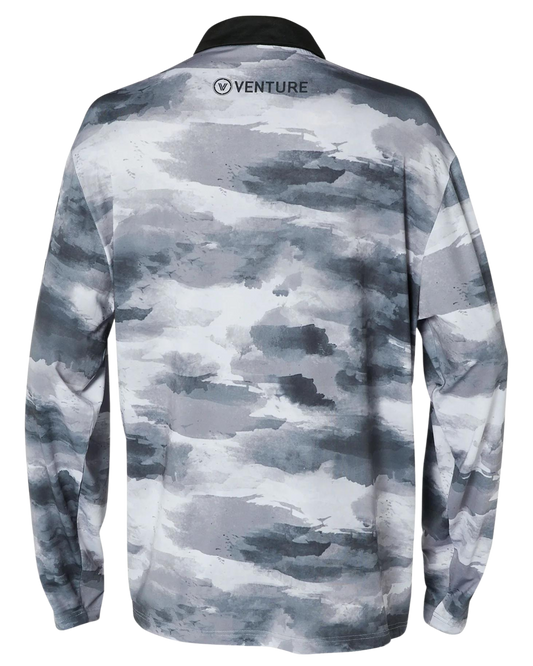 Jetpilot Venture Men's LS Fishing Polo - Green Camo Men's L/S Tees - Trojan Wake Ski Snow