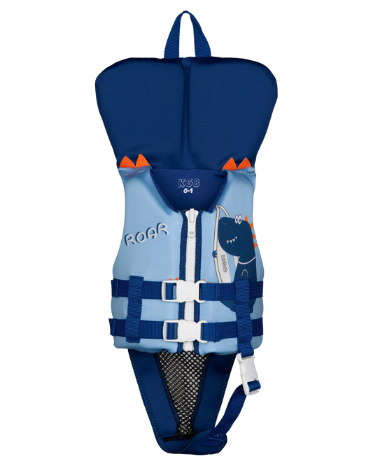 KGB Boys' Vest W/ Collar - Surfosaurus Rex Life Jackets - Trojan Wake Ski Snow
