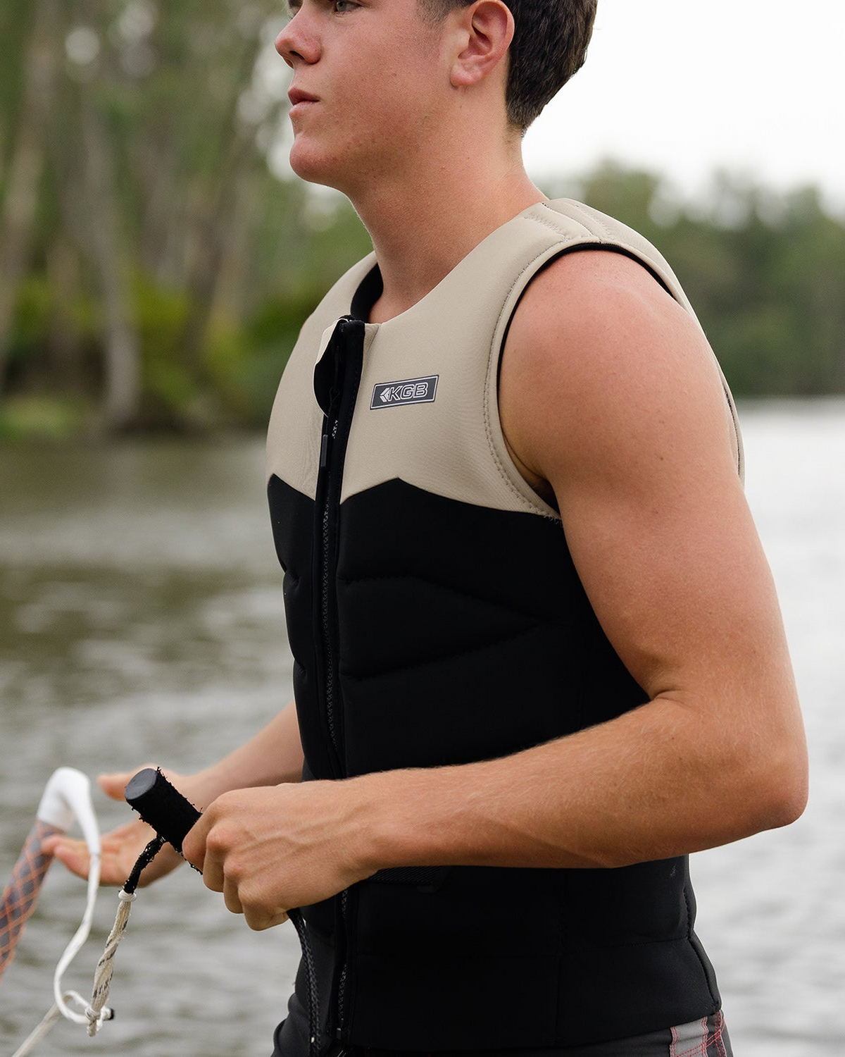 KGB Men's Control Vest - Taupe