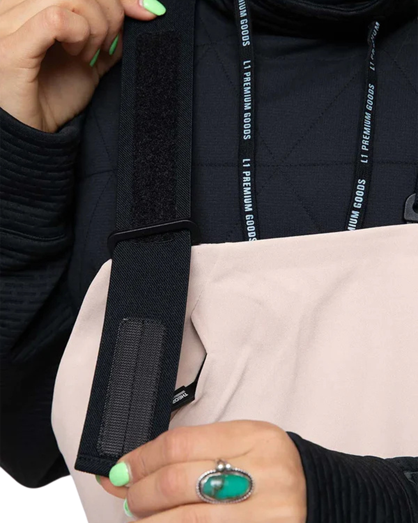 L1 Women's Sao Bib - Almost Apricot - 2024 Women's Snow Bibs - Trojan Wake Ski Snow