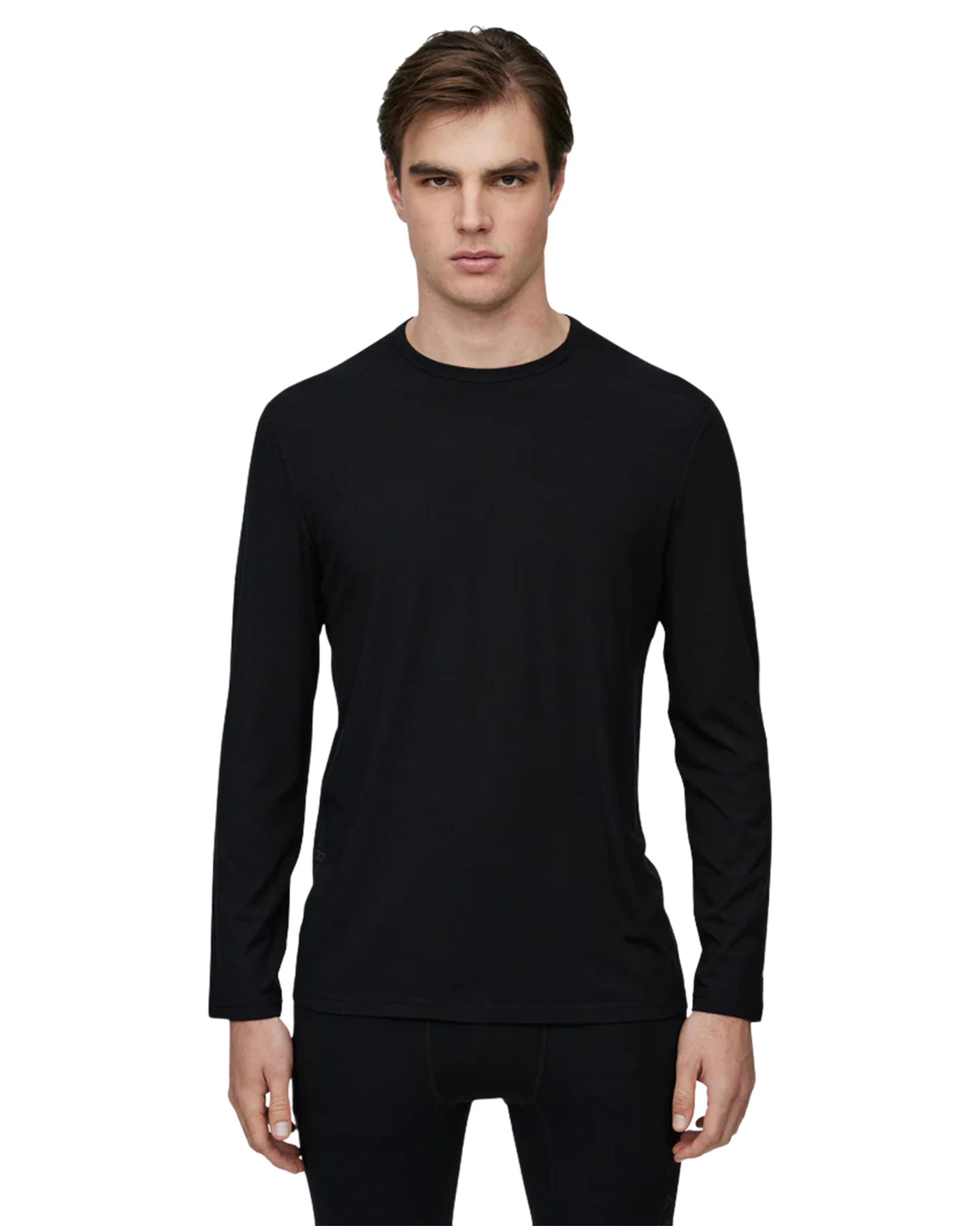 Le Bent Men's Core Midweight Crew - Black Men's Thermal Tops - Trojan Wake Ski Snow