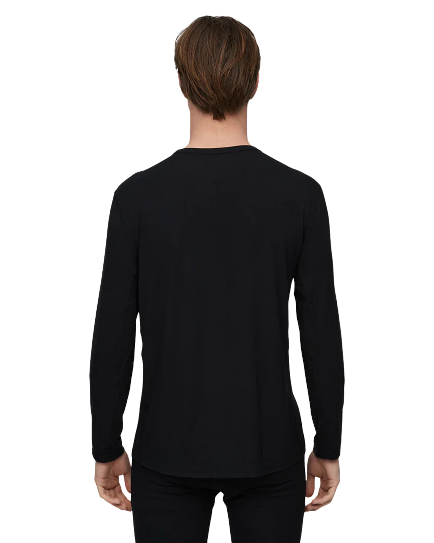 Le Bent Men's Core Midweight Crew - Black Men's Thermal Tops - Trojan Wake Ski Snow
