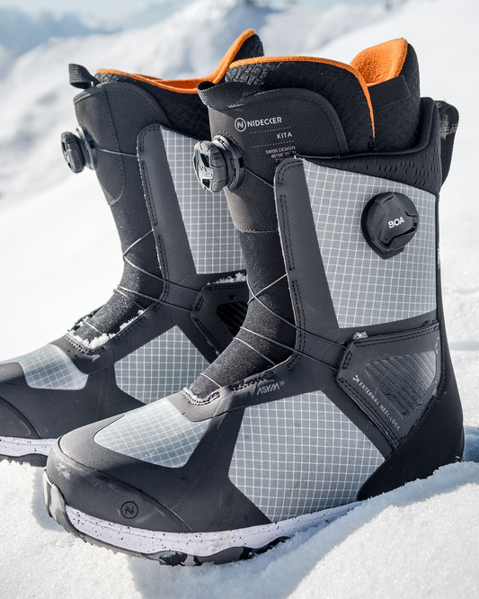 Nidecker Men's Kita Snowboard Boots - Grey/Black - 2024 Men's Snowboard Boots - Trojan Wake Ski Snow