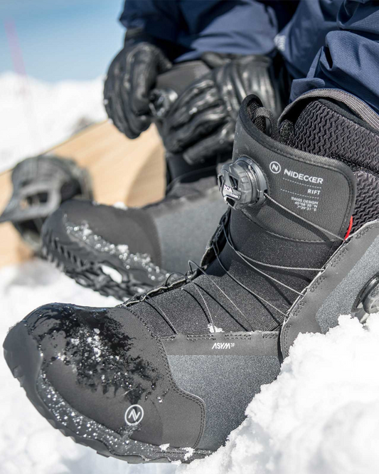 Nidecker Men's Rift Snowboard Boots - Black - 2024 Men's Snowboard Boots - Trojan Wake Ski Snow