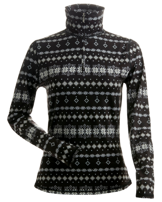 Nils Women's Snowflake Sweater - Black Women's Sweaters - Trojan Wake Ski Snow
