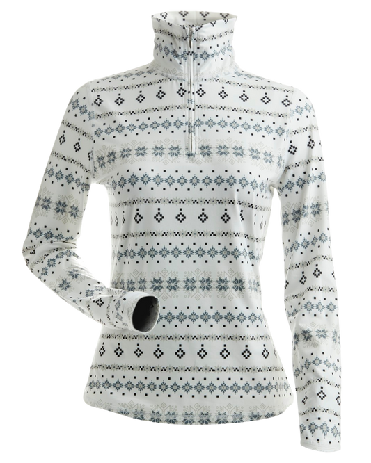 Nils Women's Snowflake Sweater - White Women's Sweaters - Trojan Wake Ski Snow