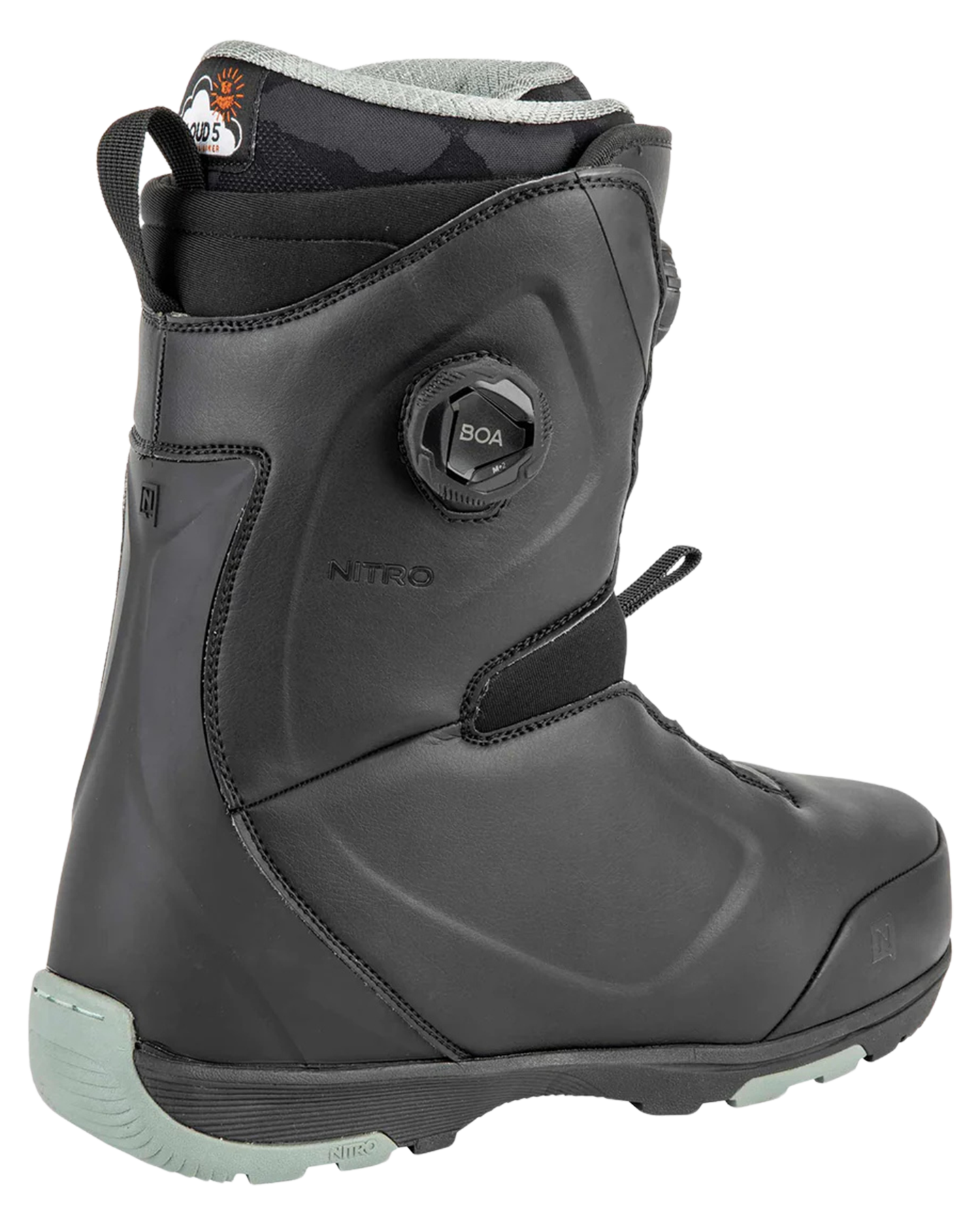 Nitro Club BOA Snowboard Boots – Black Unisex Snowboard Boots - Trojan Wake Ski Snow