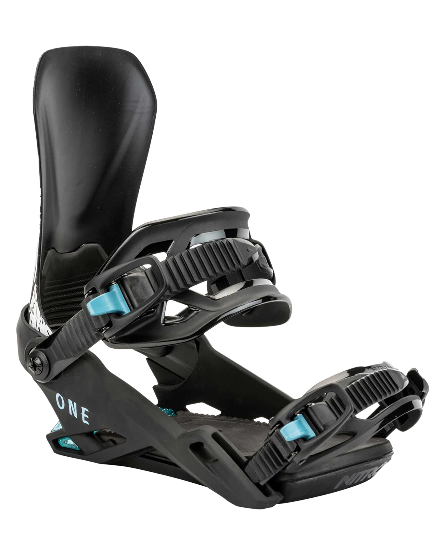 Nitro One Snowboard Bindings - Raven Unisex Snowboard Bindings - Trojan Wake Ski Snow