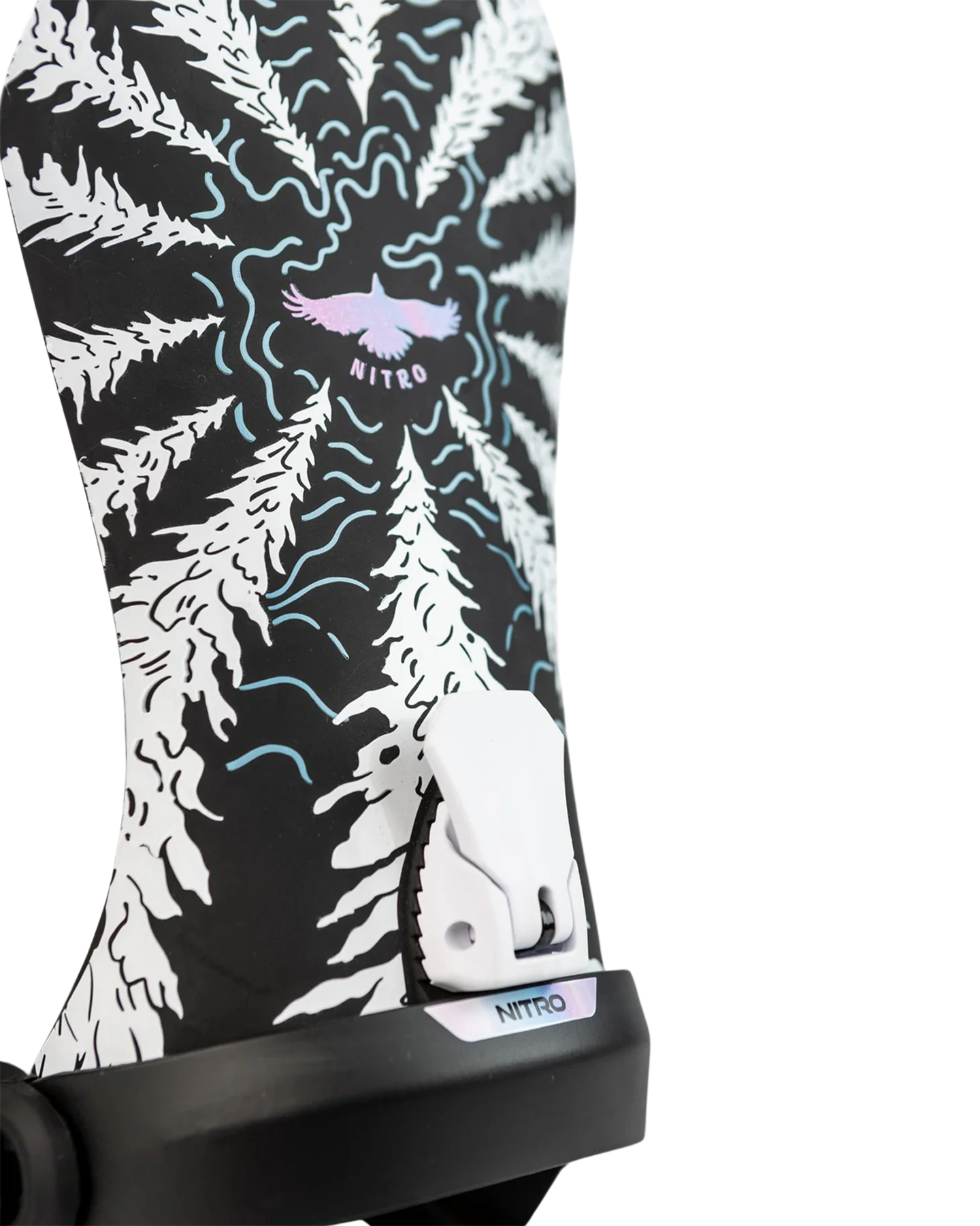 Nitro One Snowboard Bindings - Raven Unisex Snowboard Bindings - Trojan Wake Ski Snow