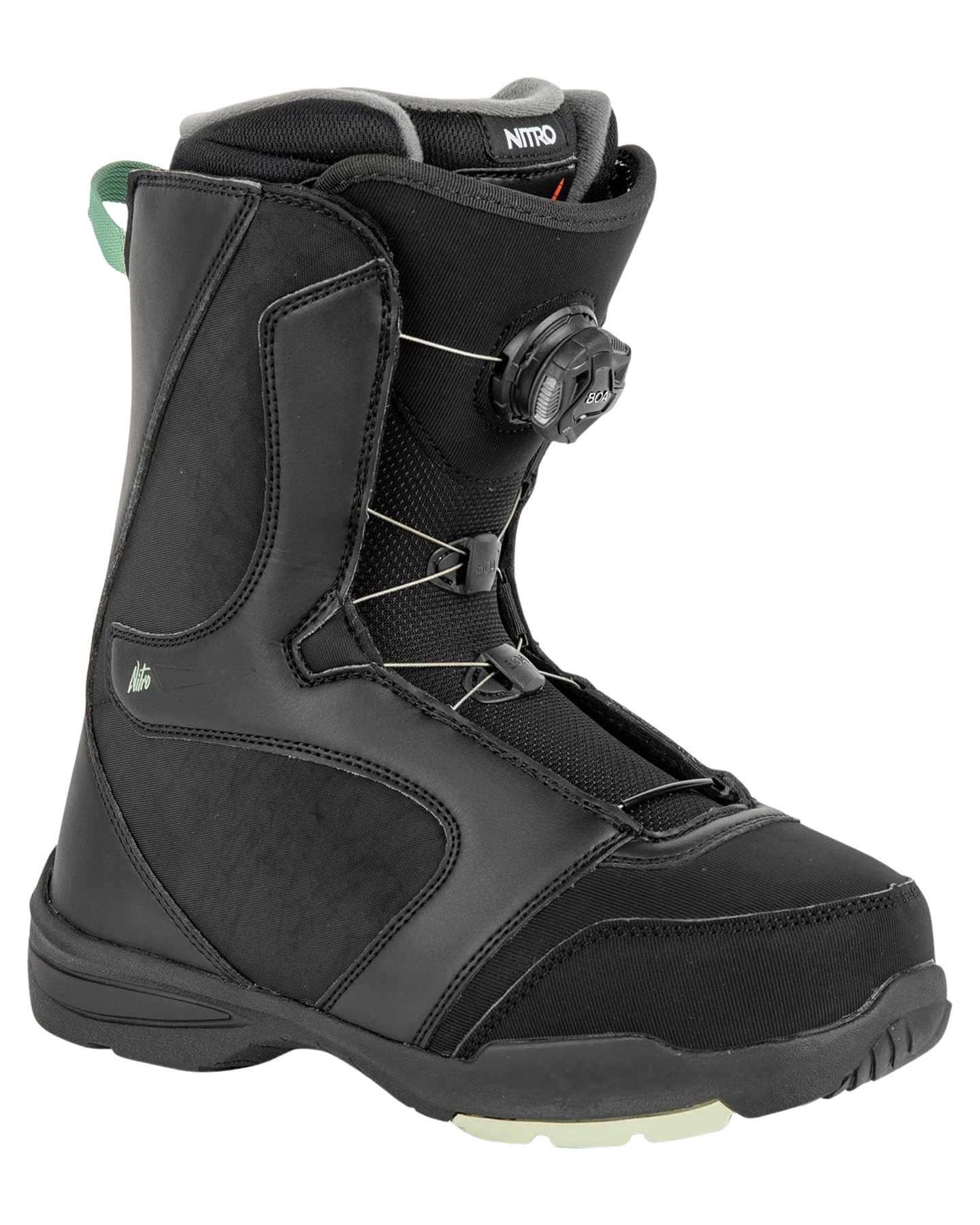 Nitro Women's Flora Boa Snowboard Boots - Black/Mint Women's Snowboard Boots - Trojan Wake Ski Snow